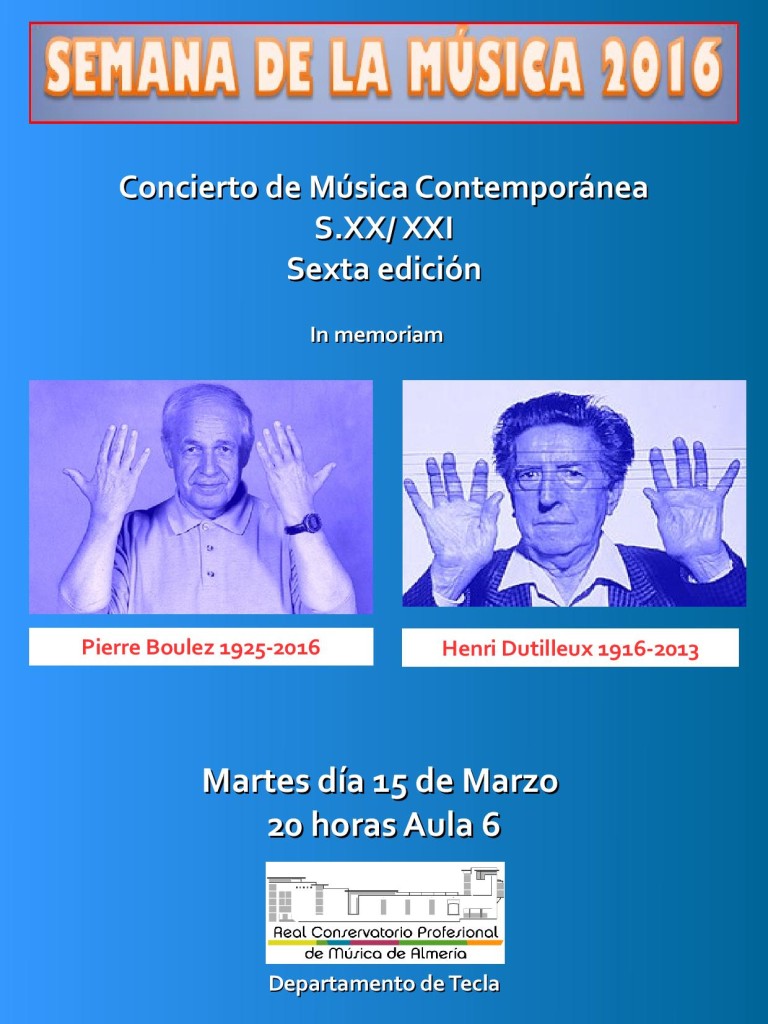 Sem Música 2016 M23 - Concierto Música contemporánea piano