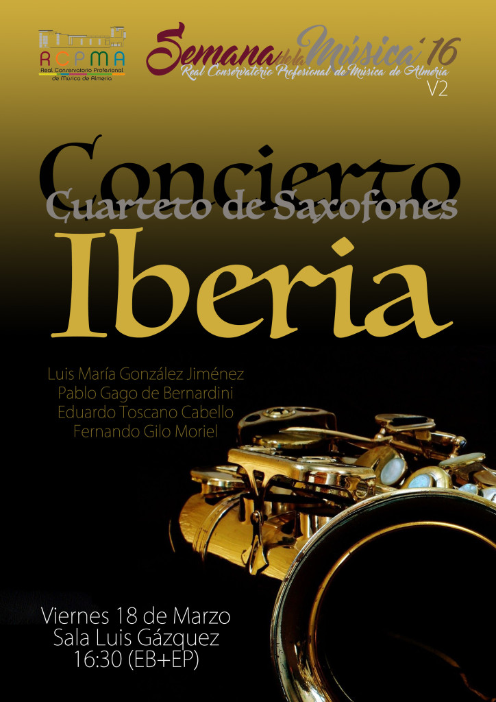 Sem Música 2016 V2 - Cuarteto de Saxofones Iberia